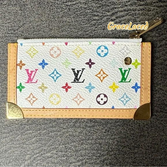 Louis Vuitton Multicolor Pochette Cles | Keychain | Wallet | Murakami | NEW - Picture 2 of 10